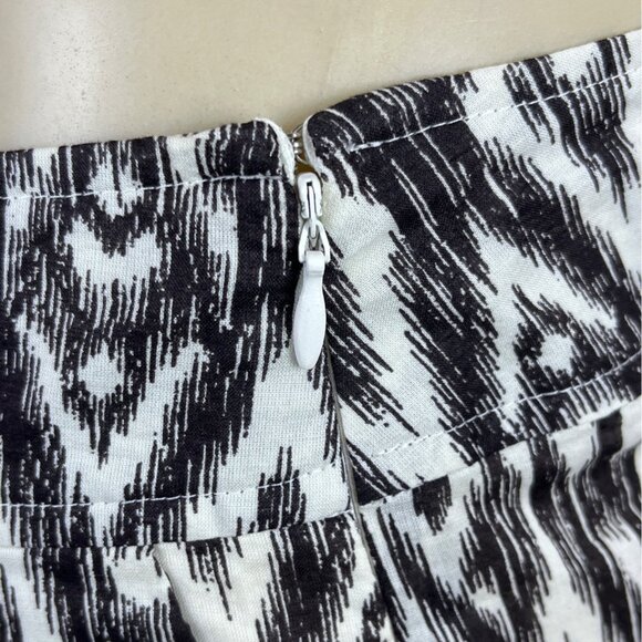 Ann Taylor Womens Brown & White Ikat Patterned Cotton Skirt Size 2 - New - Picture 4 of 9